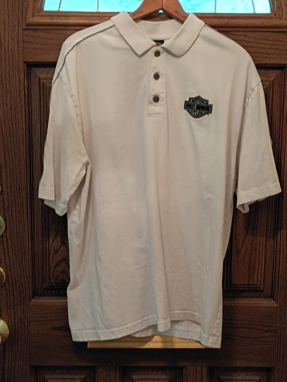 Harley Davidson embroidered work polo XL 3 Button Closure Ribbed Collar Pa